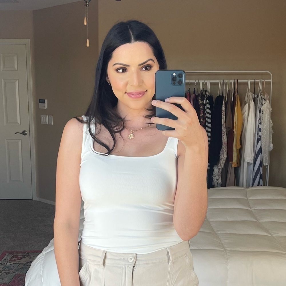 Pretty Little Thing Square Neck White Bodysuit